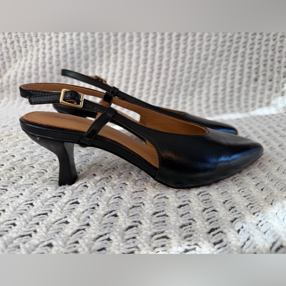 NWOT MADEWELL The Debbie Slingback Classic Black Pointed Toe Pump Heel Women 6.5 - Picture 4 of 10